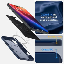 Spigen Thin Fit MagFit Designed For iPhone 16 Plus Case Cover MagSafe Compatible, Navy Blue