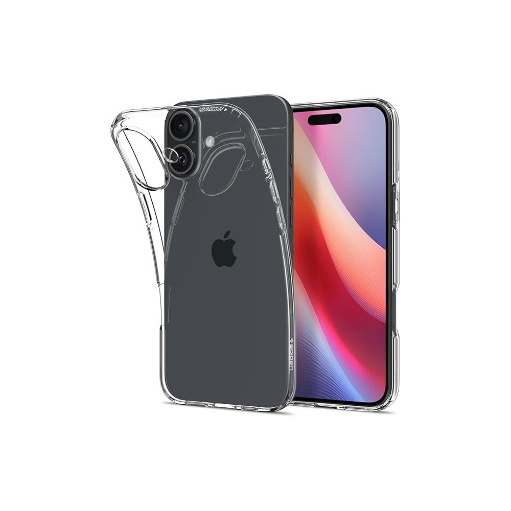Spigen Liquid Crystal Designed For iPhone 16 Plus Case Cover, Crystal Clear