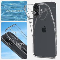Spigen Liquid Crystal Designed For iPhone 16 Plus Case Cover, Crystal Clear