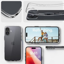 Spigen Liquid Crystal Designed For iPhone 16 Plus Case Cover, Crystal Clear