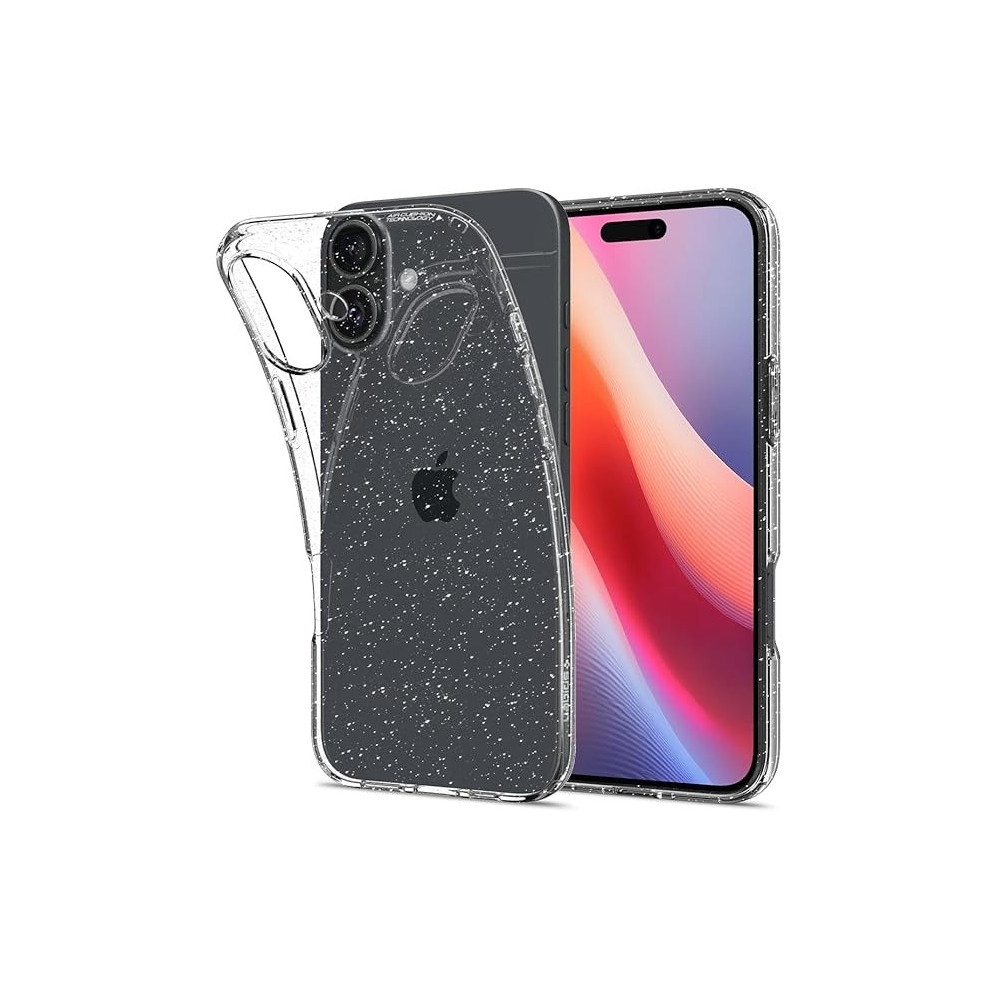 Spigen Liquid Crystal Glitter Designed For iPhone 16 Plus Case Cover, Crystal Quartz