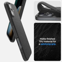 Spigen Liquid Air Designed For iPhone 16 Plus Case Cover, Matte Black