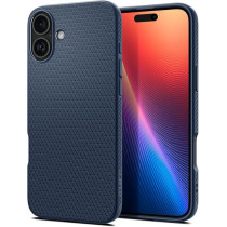 Spigen Liquid Air Designed For iPhone 16 Plus Case Cover, Navy Blue
