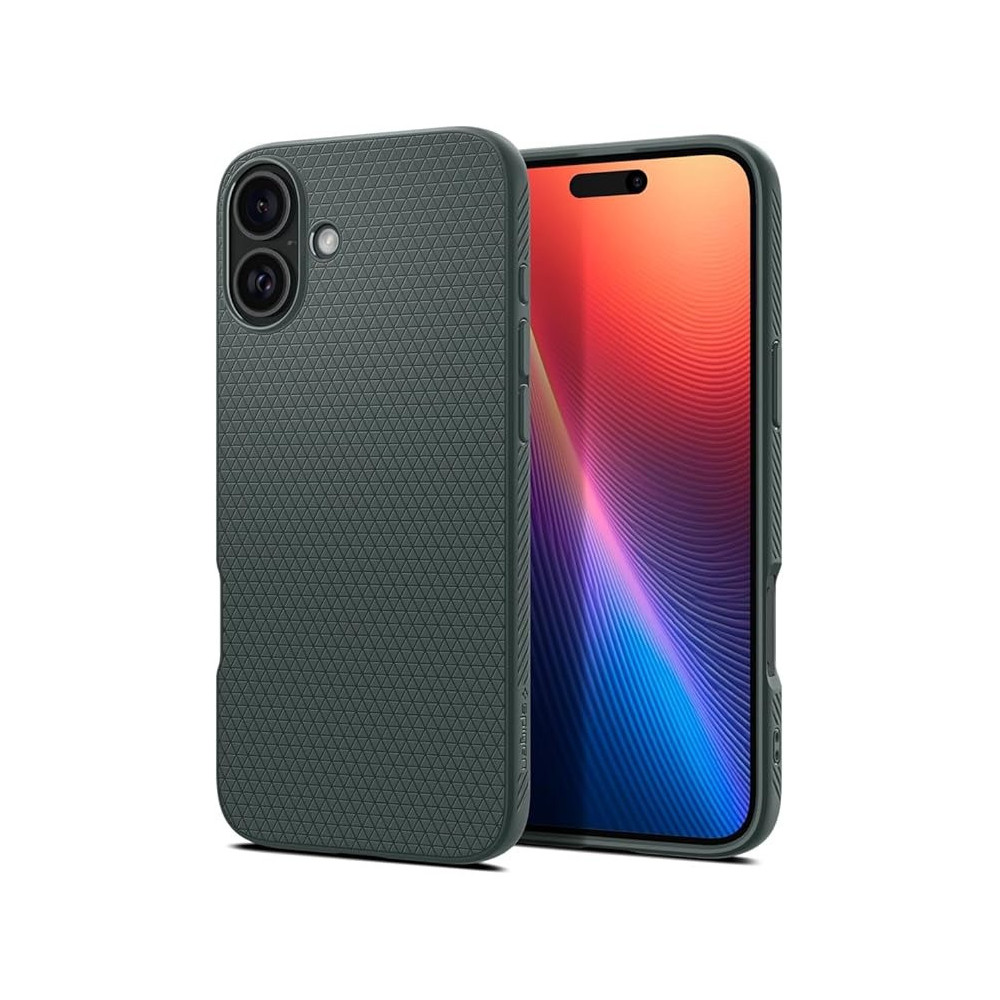 Spigen Liquid Air Designed For iPhone 16 Plus Case Cover, Abyss Green