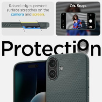 Spigen Liquid Air Designed For iPhone 16 Plus Case Cover, Abyss Green