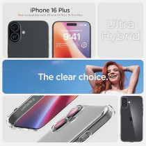 Spigen Ultra Hybrid Designed For iPhone 16 Plus Case Cover, Crystal Clear