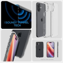 Spigen Ultra Hybrid Designed For iPhone 16 Plus Case Cover, Crystal Clear