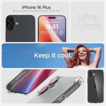 Spigen Ultra Hybrid Designed For iPhone 16 Plus Case Cover, Frost Clear