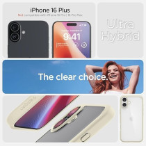 Spigen Ultra Hybrid Designed For iPhone 16 Plus Case Cover, Mute Beige