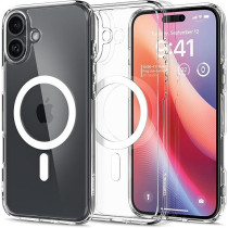 Spigen Ultra Hybrid MagFit Designed For iPhone 16 Plus Case Cover MagSafe Compatible, White