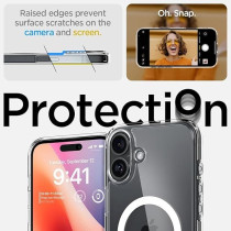 Spigen Ultra Hybrid MagFit Designed For iPhone 16 Plus Case Cover MagSafe Compatible, White