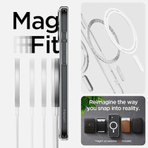 Spigen Ultra Hybrid MagFit Designed For iPhone 16 Plus Case Cover MagSafe Compatible, White