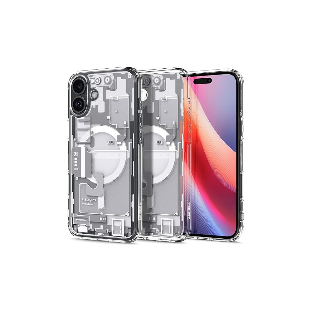 Spigen Ultra Hybrid MagFit Designed For iPhone 16 Plus Case Cover MagSafe Compatible, Zero One White