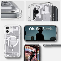 Spigen Ultra Hybrid MagFit Designed For iPhone 16 Plus Case Cover MagSafe Compatible, Zero One White