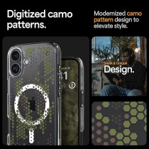 Spigen Ultra Hybrid MagFit Designed For iPhone 16 Plus Case Cover MagSafe Compatible, Digital Camo