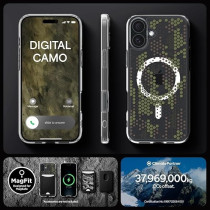 Spigen Ultra Hybrid MagFit Designed For iPhone 16 Plus Case Cover MagSafe Compatible, Digital Camo