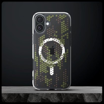 Spigen Ultra Hybrid MagFit Designed For iPhone 16 Plus Case Cover MagSafe Compatible, Digital Camo