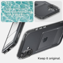 Spigen Crystal Slot Designed For iPhone 16 Plus Case Cover, Crystal Clear