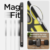Spigen Tough Armor MagFit AI Designed For iPhone 16 Plus Case Cover MagSafe Compatible, Gunmetal