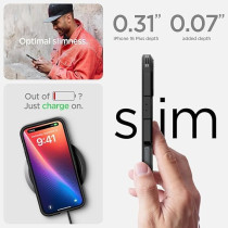 Spigen Tough Armor MagFit AI Designed For iPhone 16 Plus Case Cover MagSafe Compatible, Black