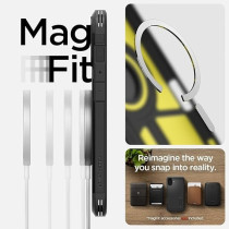 Spigen Tough Armor MagFit AI Designed For iPhone 16 Plus Case Cover MagSafe Compatible, Black