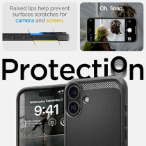 Spigen Rugged Armor MagFit For iPhone 16 Plus Case Cover MagSafe Compatible, Matte Black