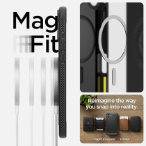 Spigen Rugged Armor MagFit For iPhone 16 Plus Case Cover MagSafe Compatible, Matte Black
