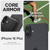 Spigen Core Armor Designed For iPhone 16 Plus Case Cover, Matte Black