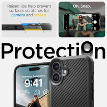 Spigen Core Armor Designed For iPhone 16 Plus Case Cover, Matte Black