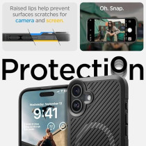 Spigen Core Armor MagFit For iPhone 16 Plus Case Cover MagSafe Compatible, Matte Black