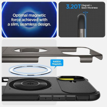 Spigen Slim Armor MagFit For iPhone 16 Plus Case Cover With Kickstand MagSafe Compatible, Gunmetal