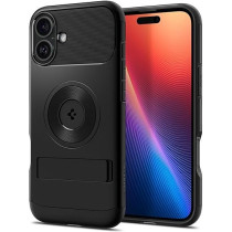 Spigen Slim Armor MagFit For iPhone 16 Plus Case Cover With Kickstand MagSafe Compatible, Black
