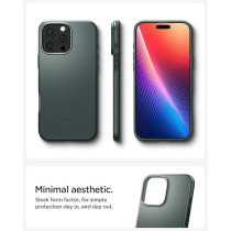 Spigen Thin Fit MagFit Designed For iPhone 16 Pro Case Cover MagSafe Compatible, Abyss Green