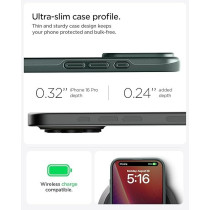 Spigen Thin Fit MagFit Designed For iPhone 16 Pro Case Cover MagSafe Compatible, Abyss Green