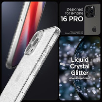 Spigen Liquid Crystal Glitter Designed For iPhone 16 Pro Case Cover, Crystal Quartz