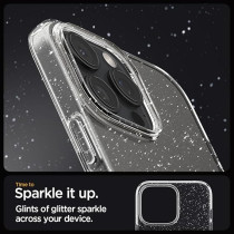 Spigen Liquid Crystal Glitter Designed For iPhone 16 Pro Case Cover, Crystal Quartz