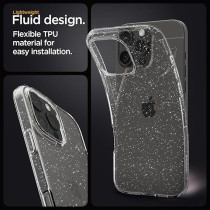Spigen Liquid Crystal Glitter Designed For iPhone 16 Pro Case Cover, Crystal Quartz