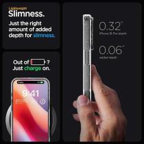 Spigen Liquid Crystal Glitter Designed For iPhone 16 Pro Case Cover, Crystal Quartz