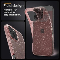 Spigen Liquid Crystal Glitter Designed For iPhone 16 Pro Case Cover, Rose Quartz