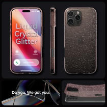 Spigen Liquid Crystal Glitter Designed For iPhone 16 Pro Case Cover, Rose Quartz