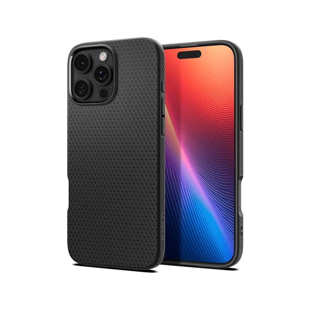 Spigen Liquid Air Designed For iPhone 16 Pro Case Cover, Matte Black