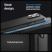 Spigen Liquid Air Designed For iPhone 16 Pro Case Cover, Matte Black