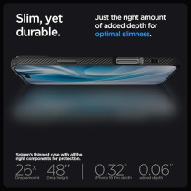 Spigen Liquid Air Designed For iPhone 16 Pro Case Cover, Matte Black