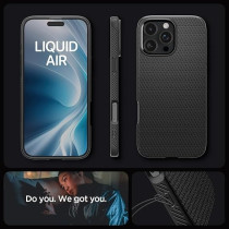 Spigen Liquid Air Designed For iPhone 16 Pro Case Cover, Matte Black