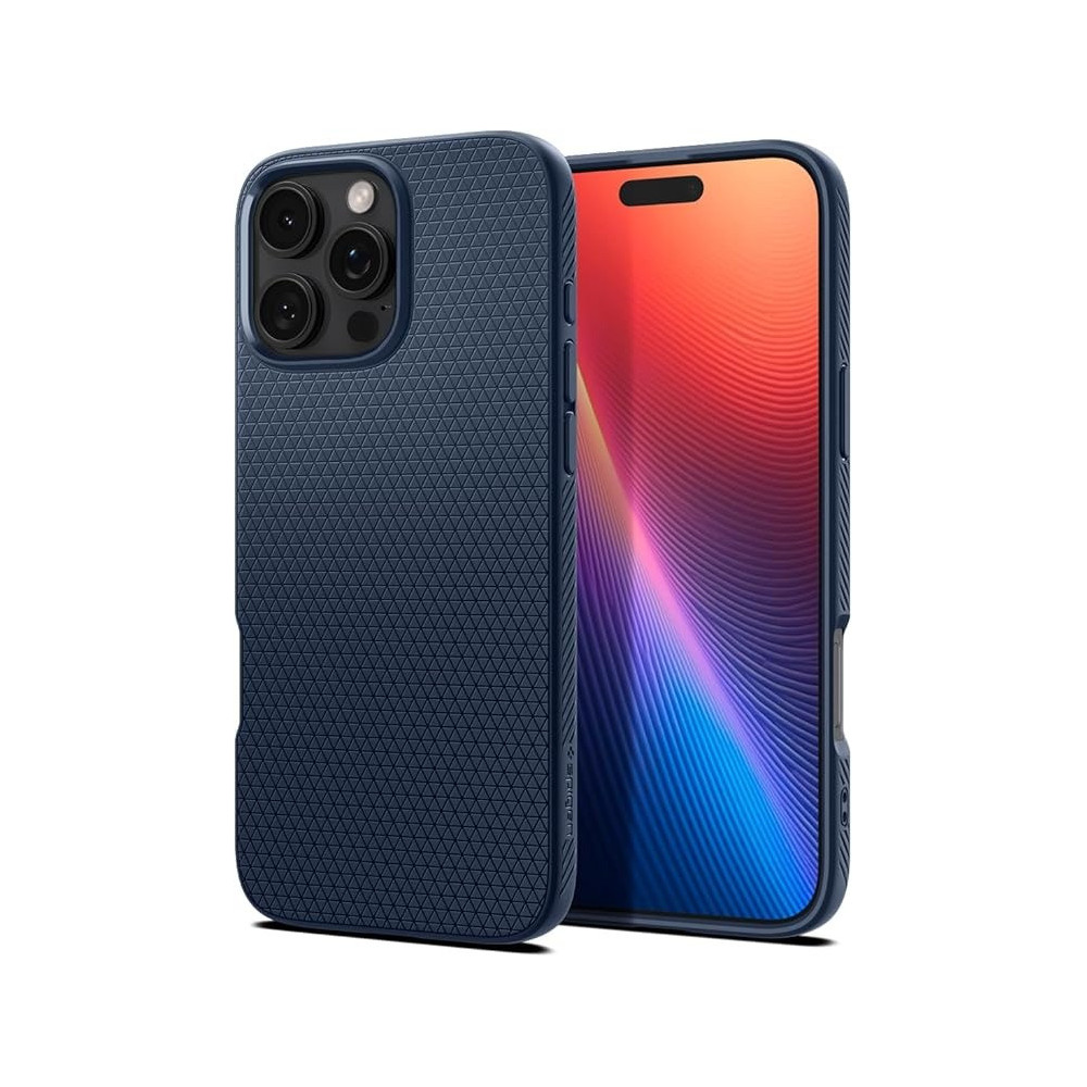 Spigen Liquid Air Designed For iPhone 16 Pro Case Cover, Navy Blue