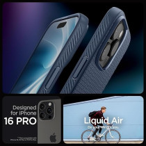 Spigen Liquid Air Designed For iPhone 16 Pro Case Cover, Navy Blue