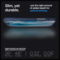 Spigen Liquid Air Designed For iPhone 16 Pro Case Cover, Navy Blue