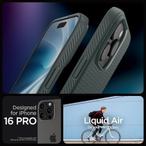 Spigen Liquid Air Designed For iPhone 16 Pro Case Cover, Abyss Green