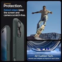 Spigen Liquid Air Designed For iPhone 16 Pro Case Cover, Abyss Green