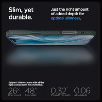 Spigen Liquid Air Designed For iPhone 16 Pro Case Cover, Abyss Green
